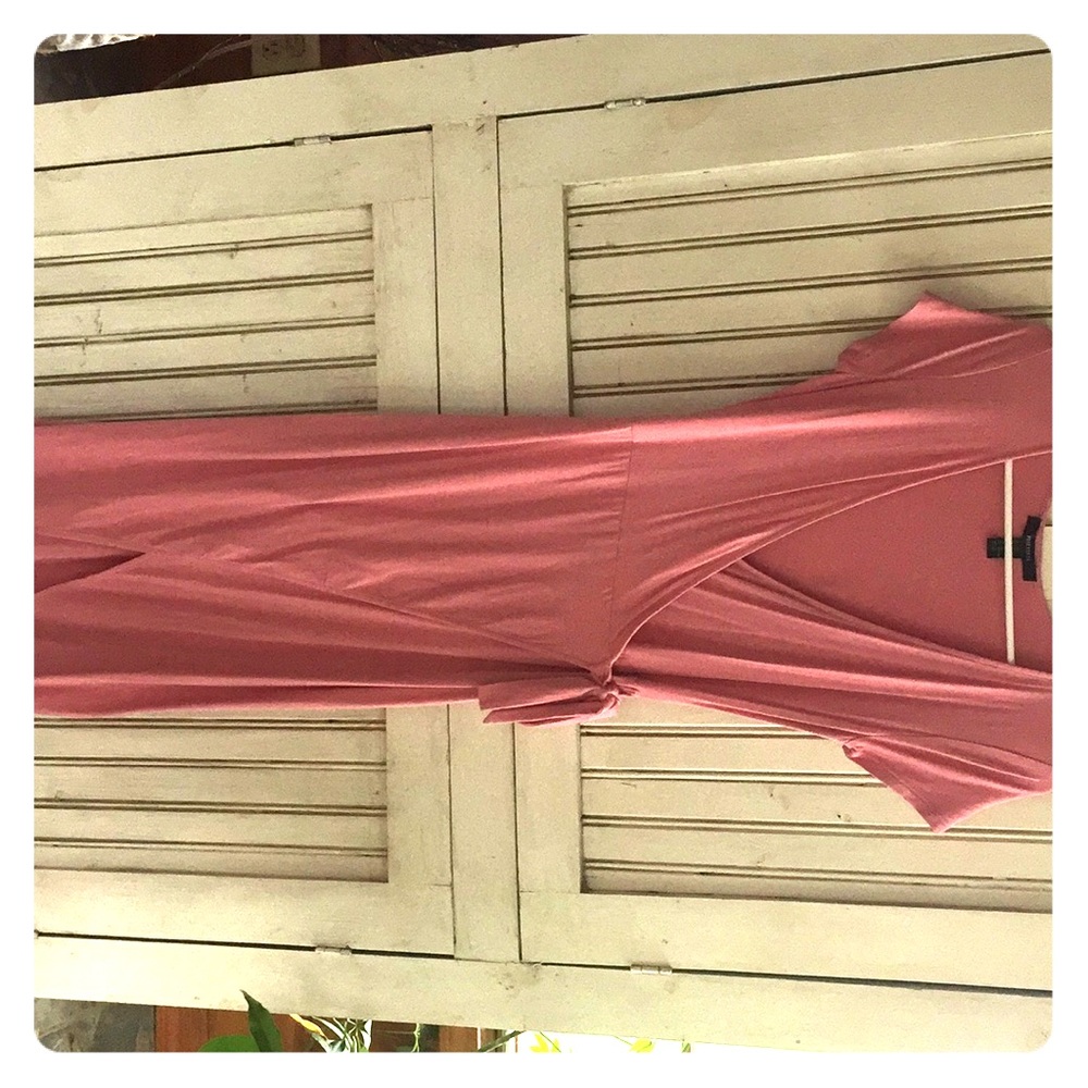 Pink wrap dress